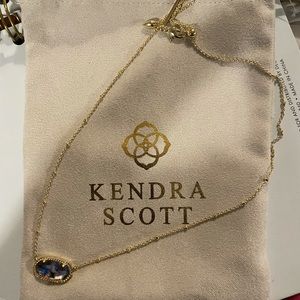 Kendra Scott Elisa Gold in Teal Tie Dye Illusion